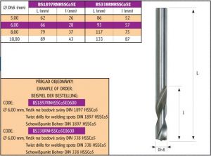 Vrták na bodové sváry 6mm, vrták pro odvrtávání bodů, karosářský vrták na body, odvrtávák bodových svárů, odvrtávací vrták na karosérie,vrták do plechu se středícím hrotem na bodové sváry