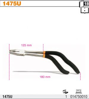 dlouhé kleště kombinované s ergonomickou rukojetí,dlouhé kombinačky zahnuté BETA1475U 