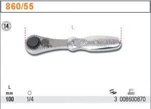 Ráčna na bity ,profi ráčna na šroubováky bits Beta OBOUSTRANNÁ RÁČNA NA BITY-MODEL 860/55 Beta
