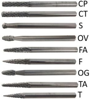 rotační pilník karbidový průměr 3mm kulička  válec ovál kužel plamen zaoblený sada malých rotačních fréz do brusky vrtačky profi frézky 3mm do vrtačky brusky rotační karbidový pilník 3mm 426MD-3/