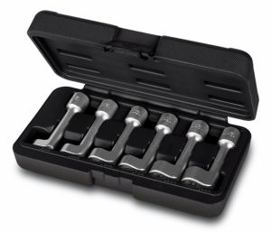 klíč hlavice prořízlá na trubky vstřiků konektory čidla speciální klíč na holendry snímače čidla vstříky 12mm 14mm 16mm 17mm 18mm 19mm  sada prořízlých hlavic klíčů na 1/2" golu Beta 