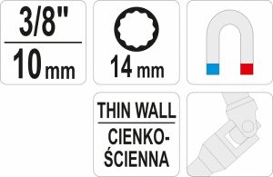 Kloubový klíč na svíčky 14mm s magnetem,hlavice na svíčky 14mm Renault Dacia,Mini, BMW , svíčkáč 14mm s kloubewm a magnetem 