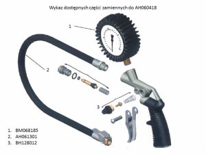 pneuhustič kalibrovaný pro huštění pneumatik 25/D-RB s homologací homologovaný pneuhustič, pistole na plnění pneumatik  itáli 