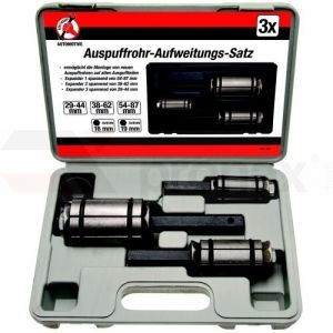 Rozpínák výfukového potrubí 54-89 mm / 38-64 mm / 28-44 mm  sada 3 díly, přípravek na rozšíření výfukové trubky 