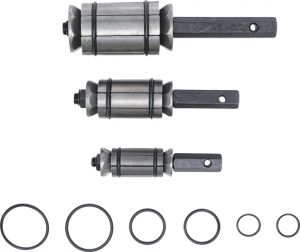 Rozpínák výfukového potrubí 54-89 mm / 38-64 mm / 28-44 mm  sada 3 díly, přípravek na rozšíření výfukové trubky 