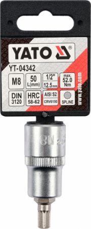 Hlavice XZN M8 na 1/2" golu nástavec 1/2" bit vícezubý SPLINE