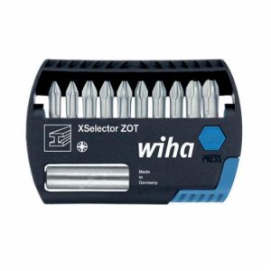 Sada 1/4" bitů PZ 1-2-3 desetidílná sada pozidriv bitů v plastovém vyklápěcím pouzdře Sada XSelector