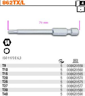 bit pro šrouby s hlavou Torx®