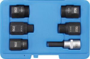 sada na vstřikovače dutý imbus 10mm Adaptéry  M14 x 1,0 - M17 x 1,0 - M20 x 1,0 - M25 x 1,0 - M27 x 1,0, sada na vyndavání vstřikovačů 