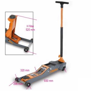 Dlouhý snížený hydraulický zvedák se 4 kolečkama na 2 t,nízký zvedák pod auta s dlouhým tělem nosnost 2Tuny,profi zvedák pro nízká sportovní auta s vysokým zdvihem Beta 3029L/2T