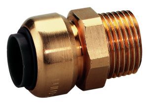Šroubení na rozvod stlašeného vzduchu 1/2" 3/4" 1" 15mm, 18mm, 22mm trubka Přímá spojka s vnějším závitem pro stlačený vzduch