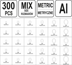 hliníková podložka těsnění,sada hliníkových podložek  M5 -M28 300ks, sada těsnění pod šrouby Al hliník 300ks