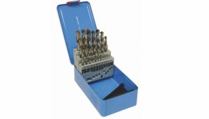SADA VRTÁKŮ stříbrné vybrušované 1,00-13,00X0,5MM   25-DÍLNÁ   LESKLÁ KOVOVÁ KRABIČKA , profi vrták do železa vybrušovaný sada 1-13mm 