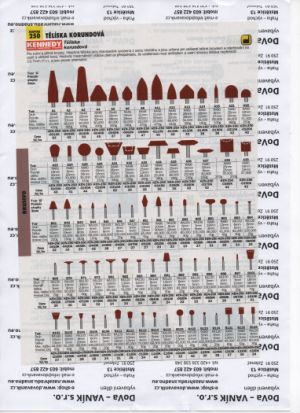 brusné tělísko úzké  6mm průměr 32mm, korundové brusné tělísko do kolíkové brusky, tělísko brusné uz oxidu hlinitého ,brusné tělísko tvar W225, korundové brusné tělísko se stopkou 6mm