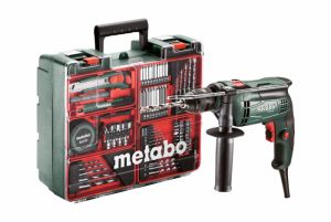 malá příklepová vrtačka Metabo 650W profi s příslušenstvím, vrtačka profi Metbo s příslušenstvím jako dárek pro chlapa, profi malá vrtačka s příklepem metabo 650W