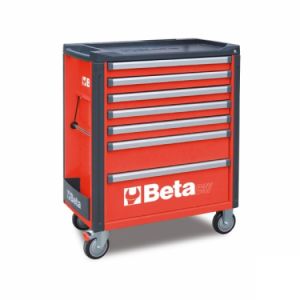 dílenský vozík profi 7 šuplíků Beta C37 oranžový červený šedý , profi dílenský vozík Beta 