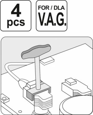 vidlice na zapalovací cívky VAG, sada pro demontáž zapalovacích cívek. Stahováky zapalovací cívky sada - VAG