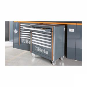 dílenský vozík pod ponk Beta C55C8 , vozík na nářadí racing RSC55 Beta pod ponk, profi náaďový vozík Beta Racing šedý 8 šuplíků který se vejde pod ponk, VOZÍK NA NÁŘADÍ S 8 ZÁSUVKAMI DO SYST. C55, C55