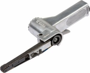 pásová pneumatická bruska pro pásy rozměrů 10 x 330 mm autoklempířská pásová bruska  naklápěcí úzký pásek 