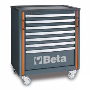 Vozík na nářadí se 7 zásuvkami pod ponk systému RSC55 Beta Racing, luxusní značkový nábytek do garáže dílny Beta tools motoGP