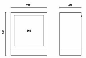 skříňka beta C55CS - Modul na odpadky k syst. C55