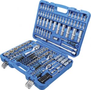 velká Gola sada 1/4"+3/8"+1/2" Pro Torque®, hlavice 4 ÷ 32 mm (192 dílů), sada gola bgs s 3 ráčnami velká sestava 192 KUSŮ