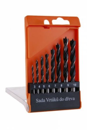 Sada vrtáků do dřeva 8ks 3-10mm, vrták do dřeva  4, 5, 6, 8, 9, 10 mm sada 