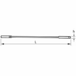 Oboustranný otevřený klíč 30X32 mm profi černý klíč 30x32 DIN 3110; ISO 3318