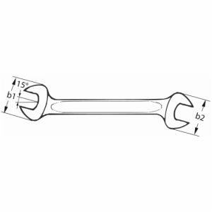 Oboustranný otevřený klíč 30X32 mm profi černý klíč 30x32 DIN 3110; ISO 3318