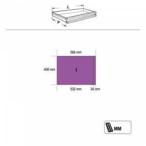 Modul se 2 navijáky a 3 zásuvkami pro sestavu dílenského nábytku C45PRO, 4500/C45PRO/ACT