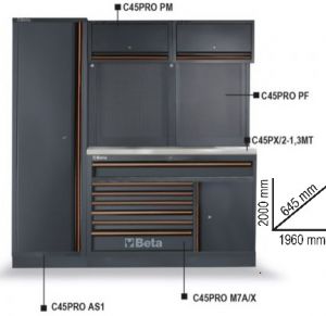 Sestava dílenského nábytku C45PRO 2.0 EX, 4500/C45PRO2.0/EX