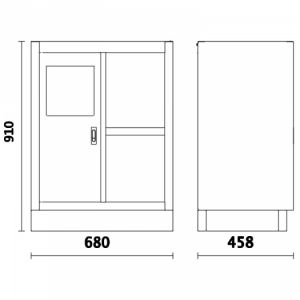 Modul s odpadkovým košem pro sestavu dílenského nábytku C45PRO, 4500/C45PRO/MS