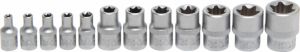 hlavic E-profil obrácený Torx 1/4" E4,E5,E6,E7,E8 3/8" E10,E11,E12,E14,E16,E18,E20| 6,3 mm (1/4") / 10 mm (3/8") | E4 - E20 | 12dílná