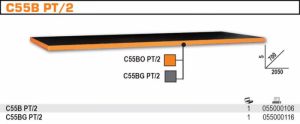 Pracovní deska na stůl Beta C55B/PT-TS 2M, DO SYST. C55, C55B-PT/2