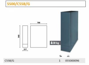 noha k ponku Beta C55 pracovnímu stolu C55, C55B/G