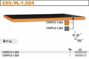 Pracovní deska k pracovnímu stolu Beta C55, 1m, C55/PLO