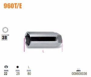 Otevřená šestihranná hlavice 22 mm na Lambda sondy ořech pro kyslíkové senzory Beta 960T/E