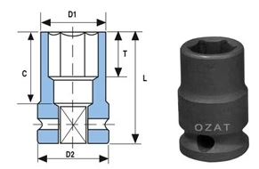 Kovaná 13mm hlavice 1/2" s magnetem 