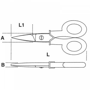 Nůžky pro elektrikáře rovné břity BETA 1128BM, silové ůžky profi pro použitívpro elektrikáře oholování kabelů atd.