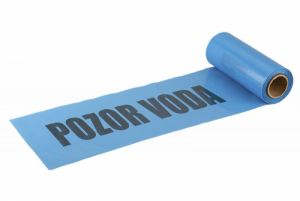 Fólie výstražná  voda modrá 22cmx50mx0,07mm, výstražná výkopová fólie ochrana vodovodního a kanalyzačního vedení uloženého v zemi proti případnému poškození při výkopových pracech