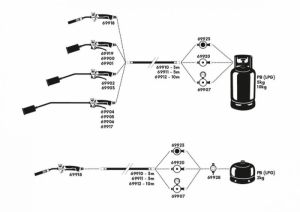 Hadice  pro hořáky LPG (PB) 5m s koncovkami závitem G 3/8"