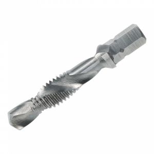 závitník s vrtákem do aku vrtačky  M3-4-5-6-8-10 HSS-G profi s unašečem šestihranem 1/4" Sada vrtáků se závitníky M3-M10