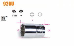 Hlavice universální gola 1/2" na 6hran 12hran 4hran Torx mm i inch hlavice Gear-Lock Beta 920U/SB speciální ořech pro mnoho druhů použití 