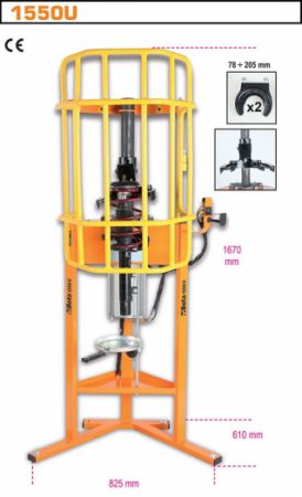 Pneumatický stahovák na pružiny na SUV a osobní auta sloupový Beta 1550U stahovák pro demontáž tlumičů pro osobní vozidla a SUV a dodávky