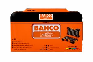 Sada bitů 1/4" a nástrčných hlavic s magnetem profi kvalita Bahco s barevným rozlišením  - 35ks