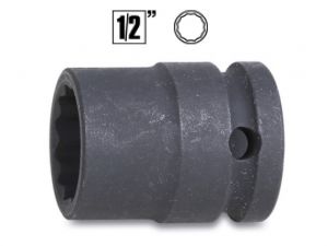 hlavice 12hranná kovaná na 1/2" rázový utahovák 12-hranné 1/2" rázové hlavice 10-36mm dvanáctihranné černé kované na utahovák 720B/