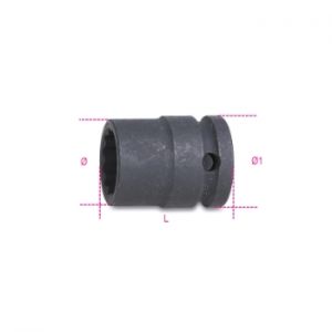 hlavice 12hranná kovaná na 1/2" rázový utahovák 12-hranné 1/2" rázové hlavice 10-36mm dvanáctihranné černé kované na utahovák 720B/