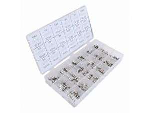 Autopojistky skleněné trubičkové  5x20mm 0,5-30A,, pojistka pro autoveterány 2x50mm sada 180ks, pojistka sklo  0,5A; 1A; 1,6A; 2A; 3A; 3,15A; 4A; 6A; 8A; 20A; 25A; 30A