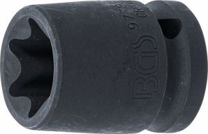 E24 Rázová hlavice 1/2" , obrácený Torx E24 kovanný, ořech obrácený Torx E24  KČERNÝ KOVANÝ NA UTAHOVÁK 1/2"
