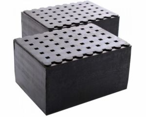 Gumová podložka zvedáku 160 x 115 x 80mm hranatá náhradní guma na hever kostka výška 8cm